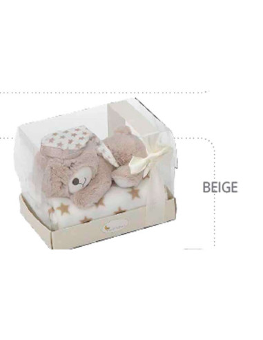 Caja regalo oso manta bebé 