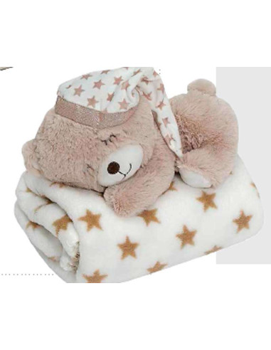 Caja regalo oso manta bebé 