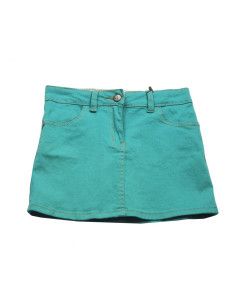 Falda corta verde niña 