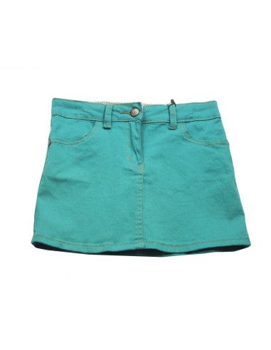 Falda corta verde niña 
