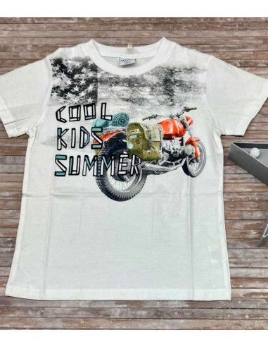 Ropa para bebe Camiseta manga moto niño