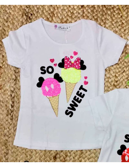 Camiseta manga corta sweet niña 