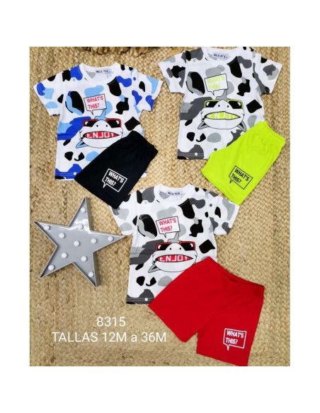 Conjunto bermuda tiburón bebé niño [product.brand] 1 - Ropa para Bebé | dyley | 