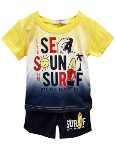 Conjunto manga corta play surf niño 
