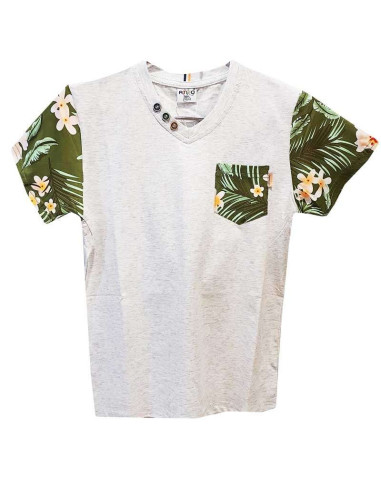 Camiseta manga corta con bolsillo niño 