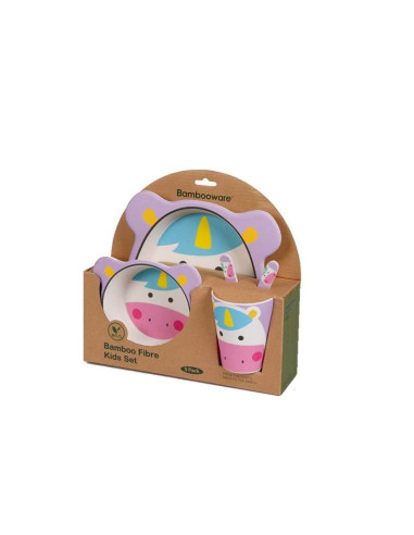 Vajilla 5 piezas unicornio infantil 