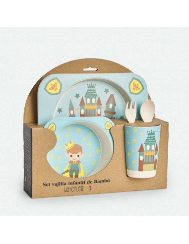 Vajilla 5 piezas principe infantil 