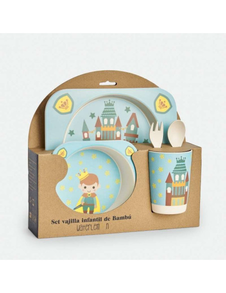 Vajilla 5 piezas principe infantil 