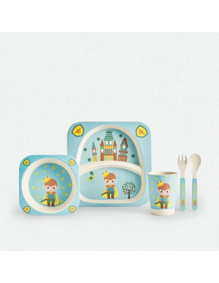 Vajilla 5 piezas principe infantil 