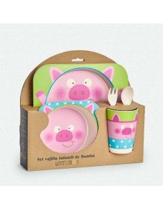 Juego 5 piezas vajilla cerdito infantil [product.brand] 1 - Ropa para Bebé | dyley | 