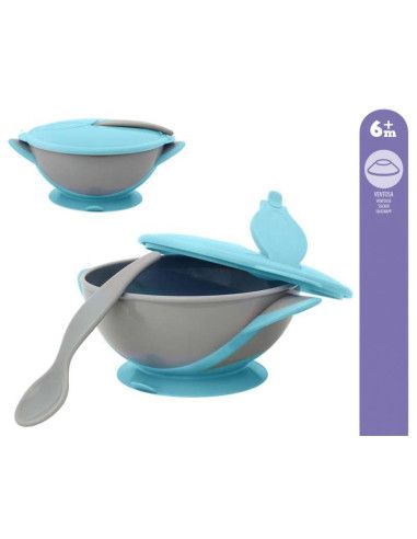 Set cuenco antivuelco azul [product.brand] 1 - Ropa para Bebé | dyley | 