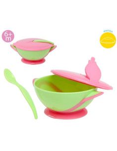 Set cuenco antivuelco rosa [product.brand] 1 - Ropa para Bebé | dyley | 