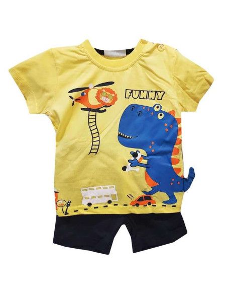 Conjunto manga corta funny bebé niño [product.brand] 1 - Ropa para Bebé | dyley | 