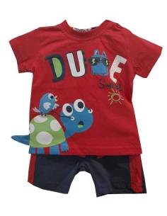 Conjunto manga corta tortuga bebé niño 