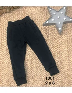 Pantalón largo felpa sport básico niño 