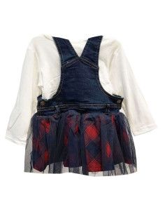 Vestido dos piezas denim bebé niña  2