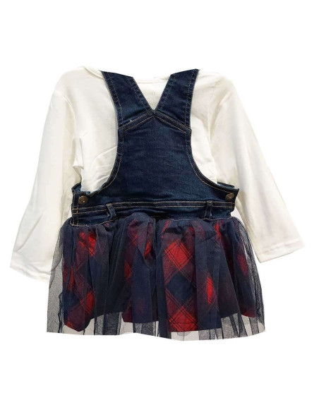 Vestido dos piezas denim bebé niña 