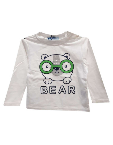 Ropa para bebe Camiseta manga larga oso gafas bebé niño