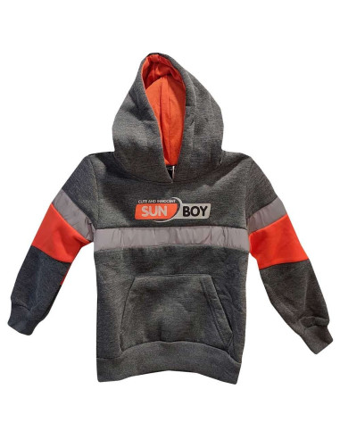 Sudadera manga larga boy naranja niño 
