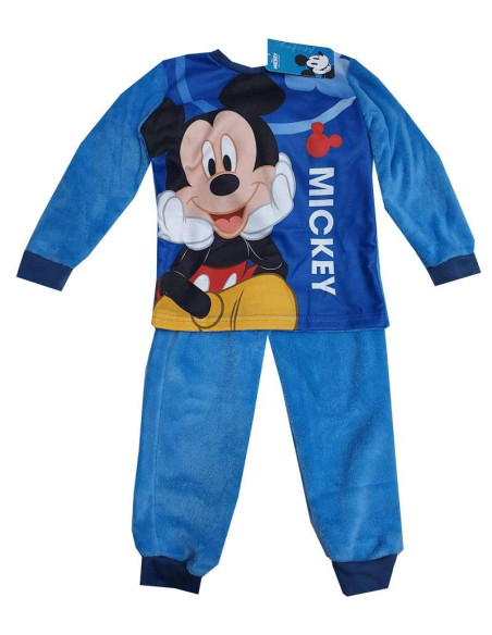 Pijama manga larga coralina mickey niño 