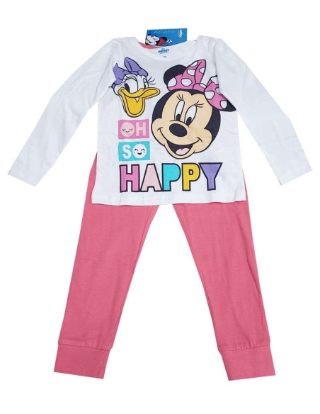 Pijama manga larga fino minie niña 