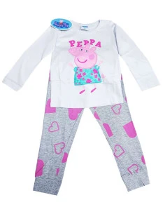 Pijama manga larga fino Pepa pig niña 