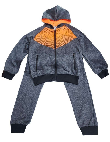 Chándal dos piezas naranja niño 