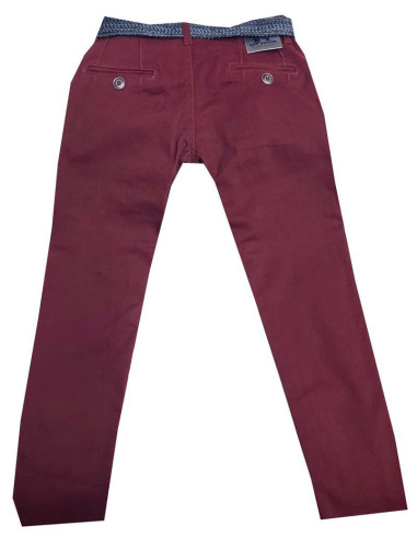 Pantalón largo burdeos niño 