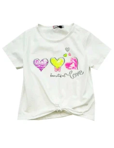 Camiseta beautiful love niña 