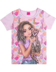 Camiseta manga corta top módel Fergie niña 