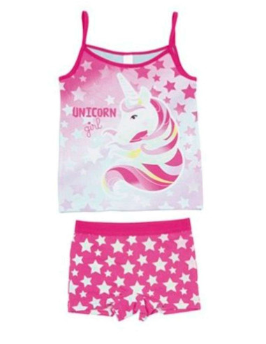Pijama tirante corto unicornio niña 