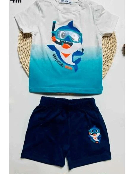 Conjunto manga corta tiburón bebé niño [product.brand] 1 - Ropa para Bebé | dyley | 