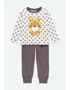 Pijama manga larga tigre niño 