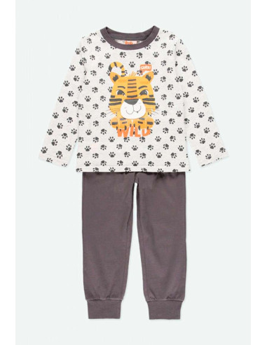 Pijama manga larga tigre niño 