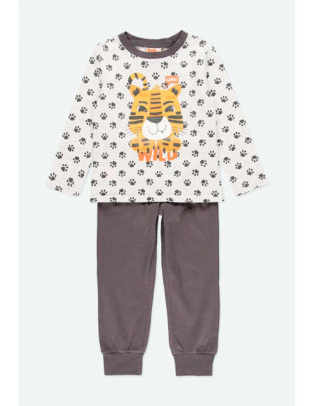 Pijama manga larga tigre niño 