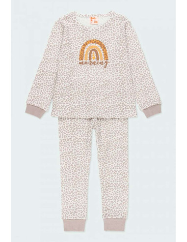 Pijama manga larga print niña 
