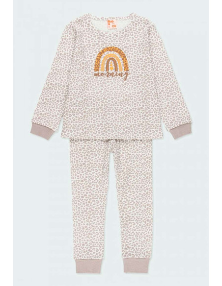 Pijama manga larga print niña 