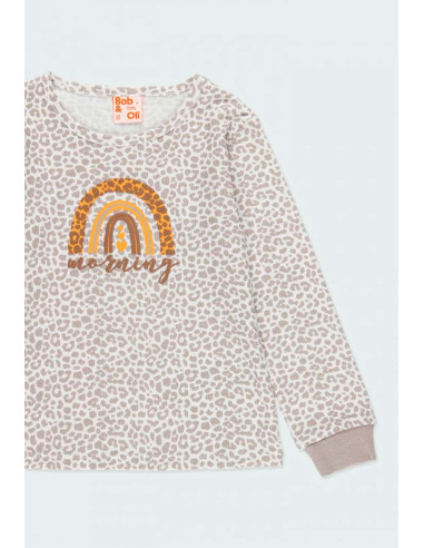 Pijama manga larga print niña 