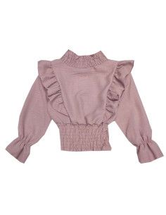 Blusa manga larga volantes niña  2
