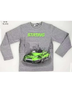 Camiseta manga larga strting gris niño 