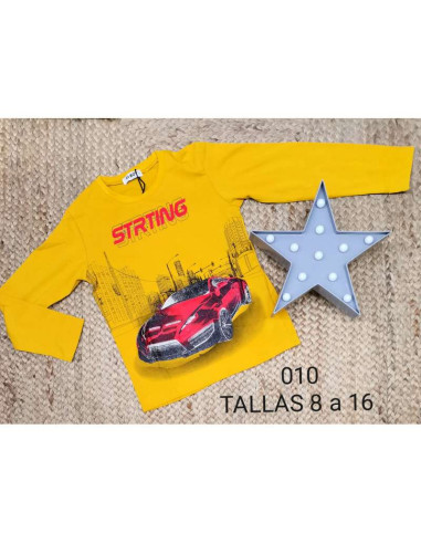 Camiseta manga larga strting amarillo niño 