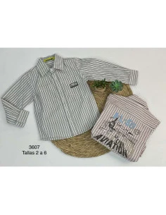 Camisa manga larga rayas niño 