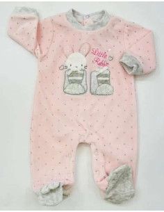 Pijama largo tundosado conejo botas bebé niña [product.brand] 1 - Ropa para Bebé | dyley | 