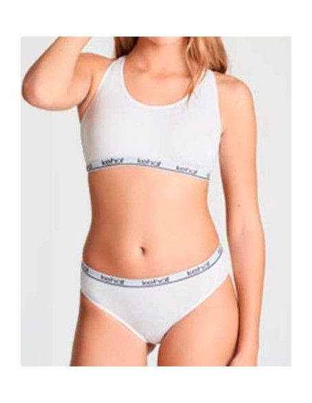 Conjunto estuche top + braguita blanco 