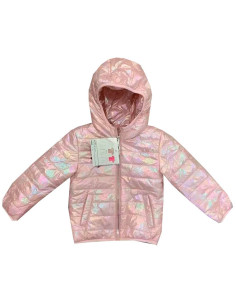 Chaqueta con capucha brillo 