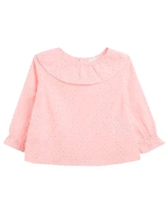 Blusa manga larga topos bebé niña 