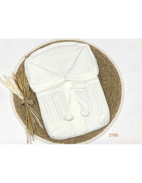 Saco de lana bebe blanco 