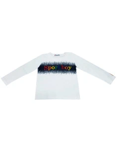 Camiseta manga larga letras bebé niño 