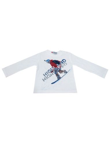 Camiseta manga larga esquí bebé niño 