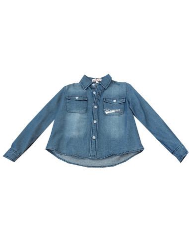 Camisa manga larga denim niño 